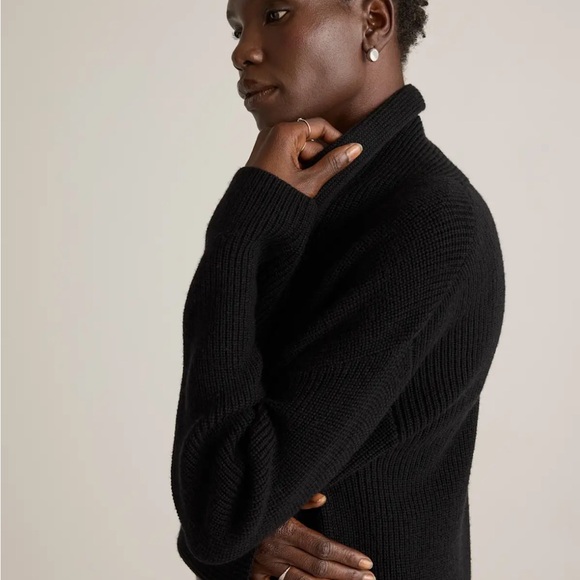 Quince Black Merino Wool Duster Cardigan - Picture 2 of 7